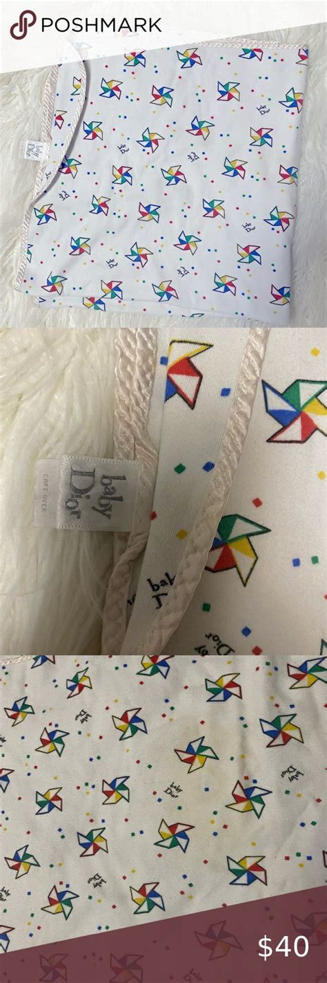 baby dior blanket ebay|vintage baby Dior layette sheep.